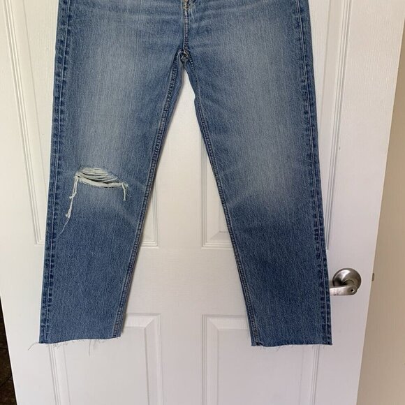 RE/DONE 70's Ultra High Rise Stove Pipe Jeans Blue Women’s 27 NWT Anthropologie - Picture 6 of 15